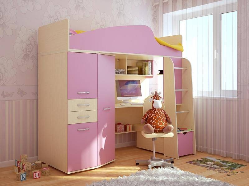 детская кровать нильс с компьютерным столом в Нижнекамске