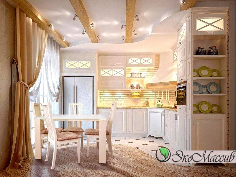 обеденная зона в классическом интерьере кухни в Нижнекамске