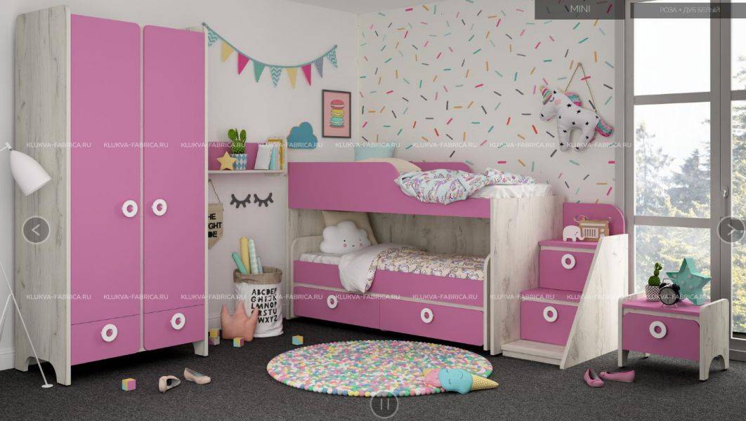детская mini роза/дуб белый в Нижнекамске