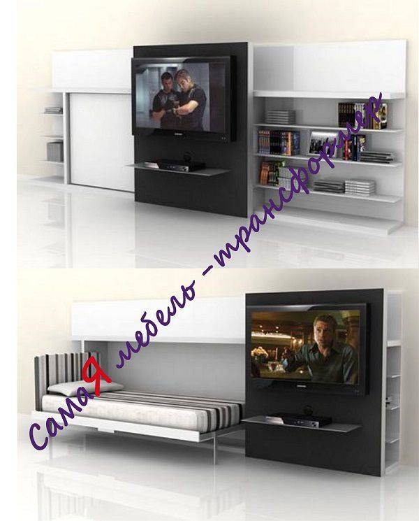 откидная односпальная кровать с tv в Нижнекамске
