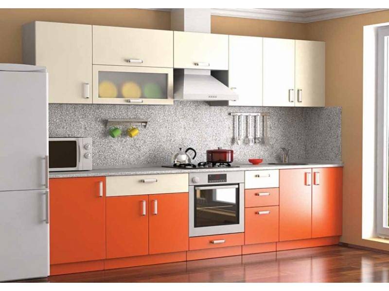 готовая оранжевая кухня в Нижнекамске
