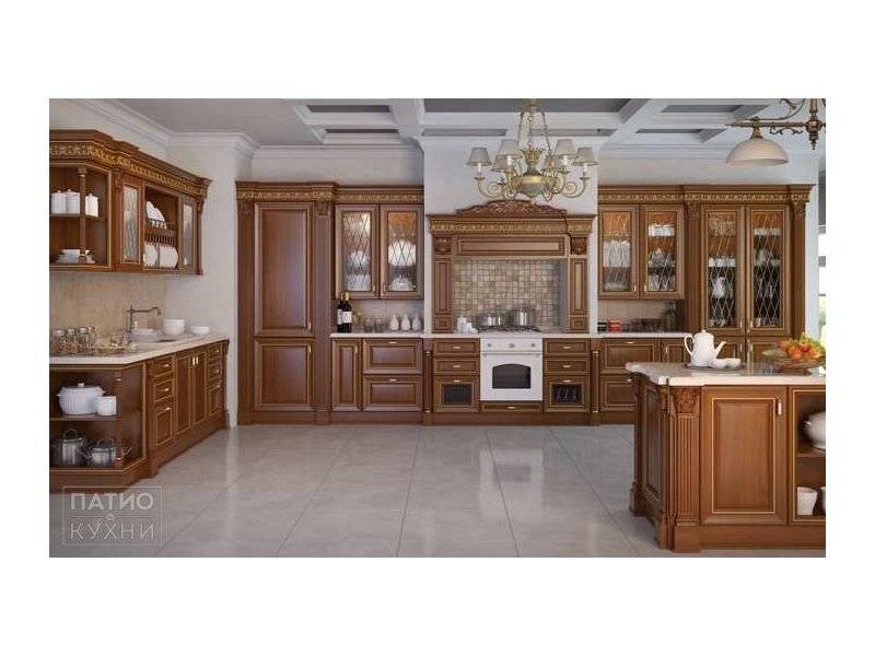 классическая кухня stradivary островная (темно-коричневая) арт. 146 в Нижнекамске
