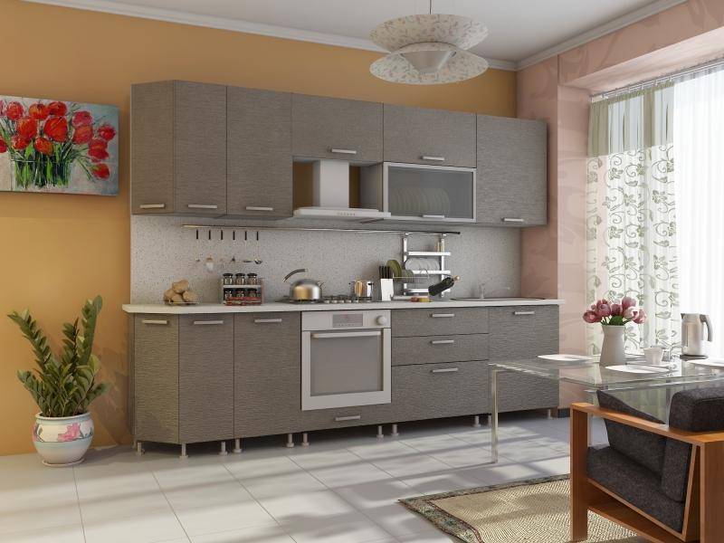 кухня прямая азалия комплектация 3 в Нижнекамске