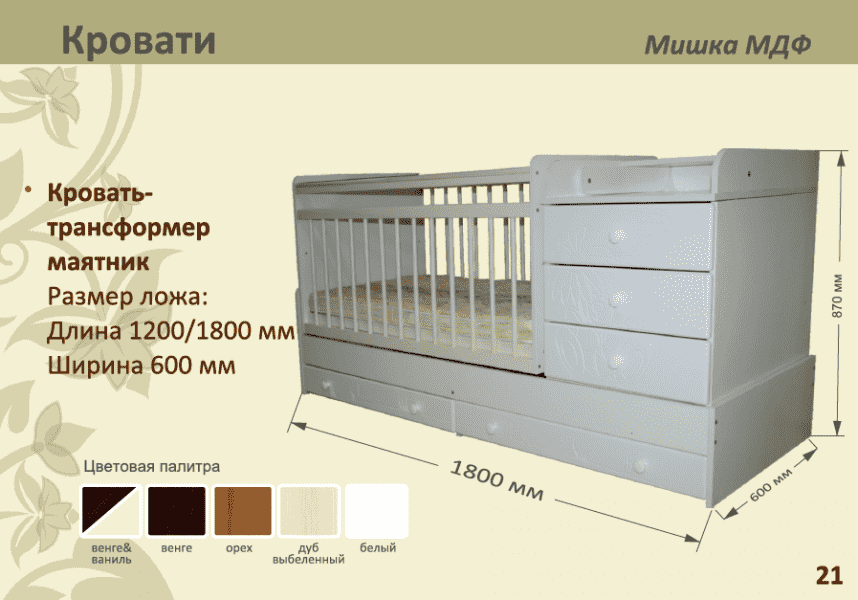 детская кроватка мишка мдф в Нижнекамске