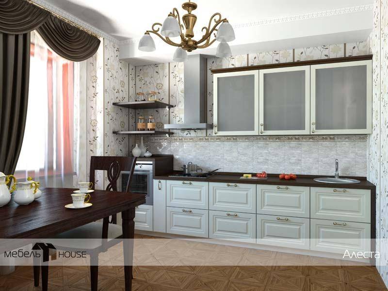 кухонный гарнитур прямой алеста в Нижнекамске