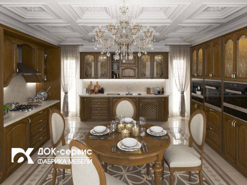 кухня угловая из массива классическая в Нижнекамске