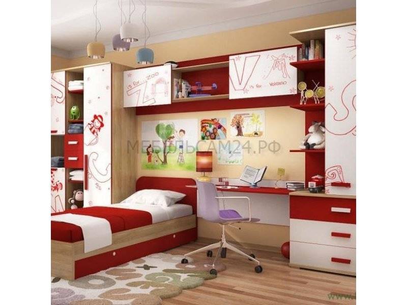детская мебель для подростка графити красный в Нижнекамске