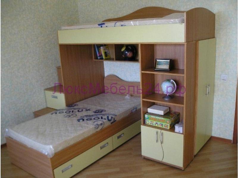 двухъярусная кровать со шкафом в Нижнекамске
