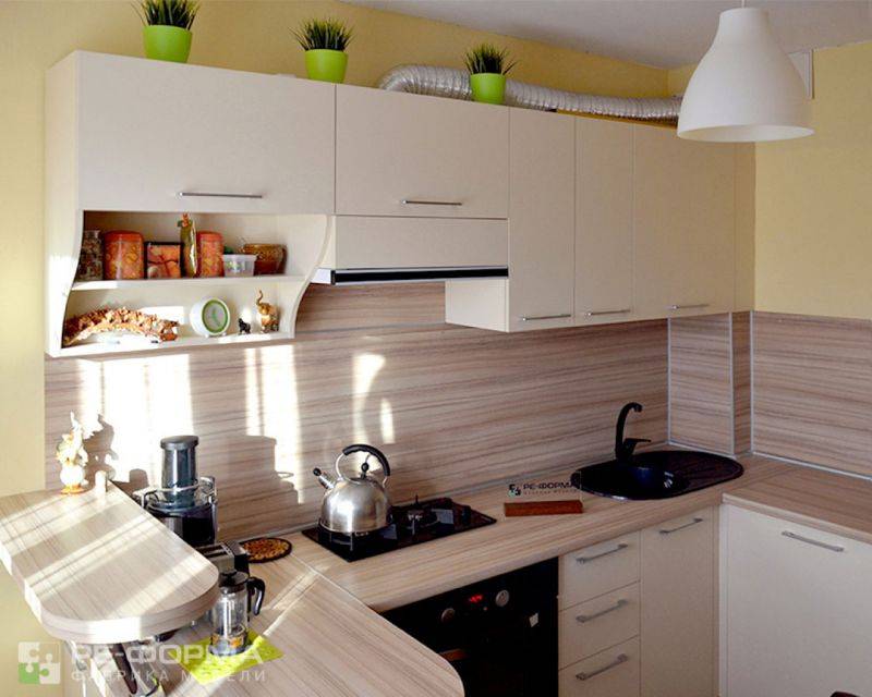 бежевая кухня 036 в Нижнекамске
