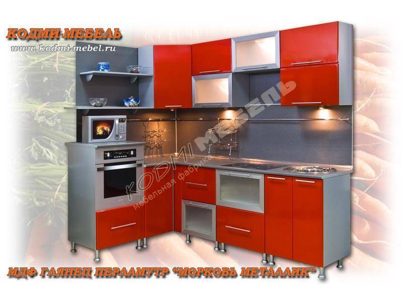 кухонный гарнитур угловой морковь в Нижнекамске