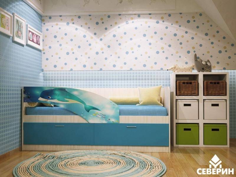 детская кровать с фотопечатью дельфин в Нижнекамске