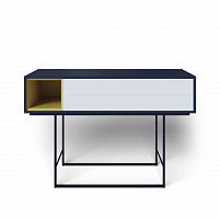 консоль с ящиками на металлических ножках темно-серая quadro new в Нижнекамске