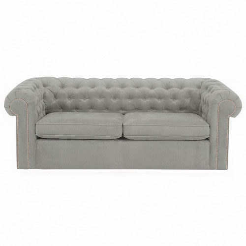 диван chesterfield прямой светло-серый в Нижнекамске