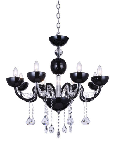 подвесная люстра crystal lux luccila sp8 черная в Нижнекамске