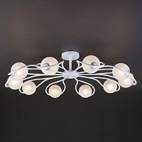 потолочная люстра eurosvet camomile 70089/10 белый с серебром в Нижнекамске