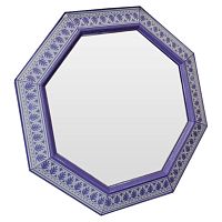 зеркало восьмиугольное фиолетовое с орнаментом violet tenderness в Нижнекамске