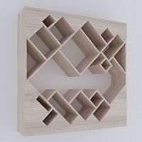 стеллаж геометрия беленый дуб от odingeniy в Нижнекамске