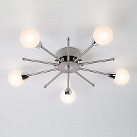 потолочная люстра eurosvet delia 70066/5 хром в Нижнекамске