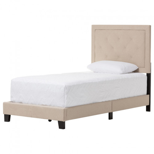 кровать paris linen upholstered beige 90х200 в Нижнекамске