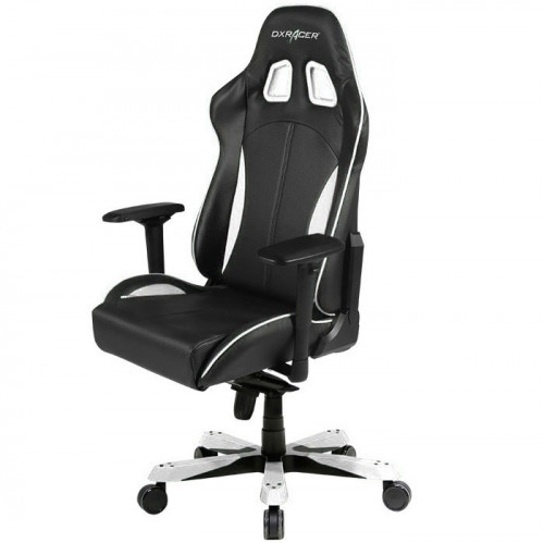 кресло геймерское dxracer king ks57 черно-белое в Нижнекамске