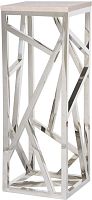 консоль geometric высокая 40x40x110 хром, белая столешница в Нижнекамске