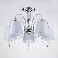 потолочная люстра eurosvet dalila 70096/5 хром голубая в Нижнекамске