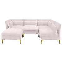 диван zara sectional угловой розовый в Нижнекамске