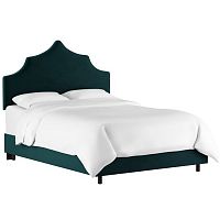 кровать двуспальная 180х200 зеленая camille light peacock velvet в Нижнекамске