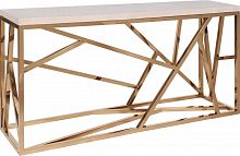 консоль geometric 180x50x90 золото, светлая столешница в Нижнекамске