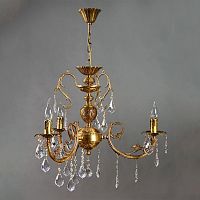 подвесная люстра ambiente alicante 8888/3 ab leaf crystal в Нижнекамске