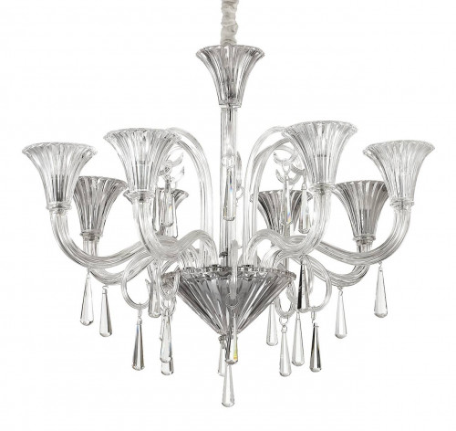 подвесная люстра ideal lux santa sp8 transparente в Нижнекамске