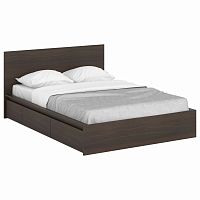кровать деревянная двуспальная 160х200 коричневая unit dark brown в Нижнекамске