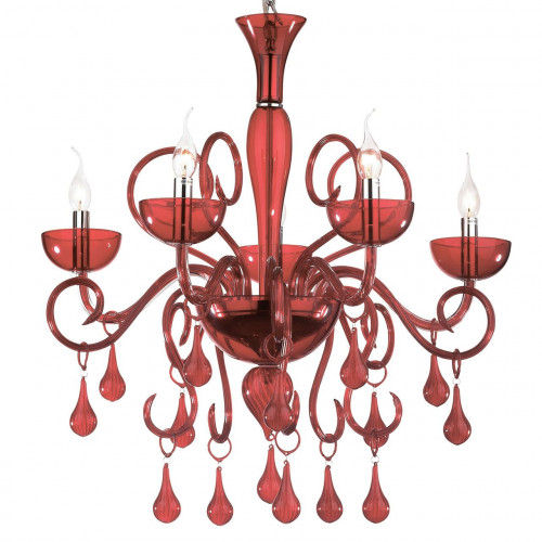 подвесная люстра ideal lux lilly sp5 rosso в Нижнекамске