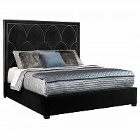 кровать двуспальная 180х200 черная petals queen в Нижнекамске