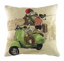 подушка с картинкой scooter dogs green в Нижнекамске