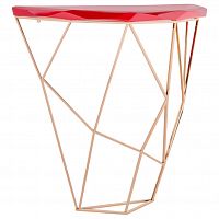 консоль geometric 100x38x90 золото, красная столешница в Нижнекамске