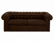 диван chesterfield прямой коричневый на основании в Нижнекамске