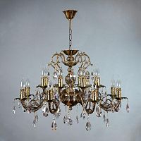 подвесная люстра ambiente alicante 8888/8+8 pb tear drop бронза в Нижнекамске
