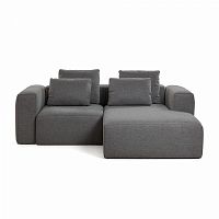 диван blok sofa 2 правый угол темно-серый от la forma (ex julia grup) в Нижнекамске