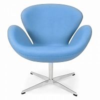 кресло swan chair голубое в Нижнекамске