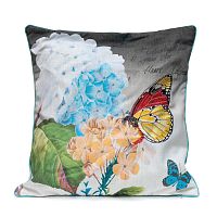 декоративная подушка голубая гортензия botanical style в Нижнекамске