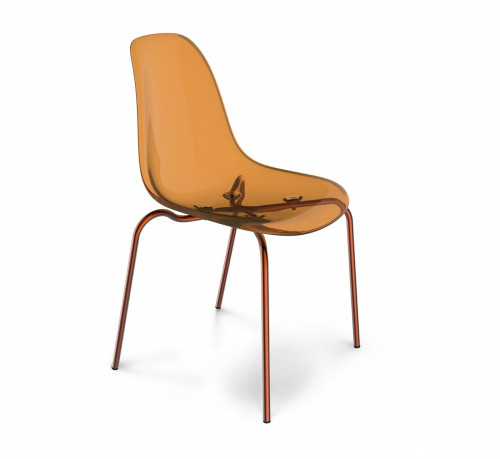 стул dsr прозрачный кофейный s30 (eames style) в Нижнекамске