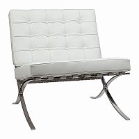 кресло barcelona chair экокожа белое в Нижнекамске