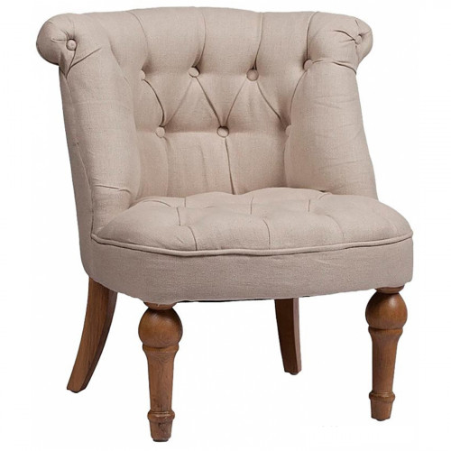 кресло sophie tufted slipper chair бежевое в Нижнекамске