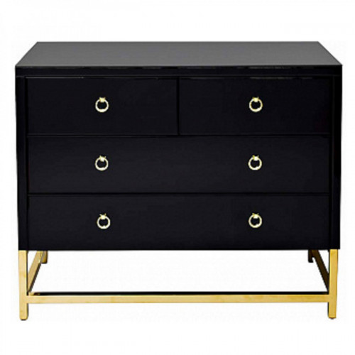 комод classic black черный, золото в Нижнекамске