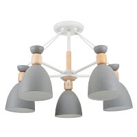 потолочная люстра freya delia fr5033cl-05w серая в Нижнекамске