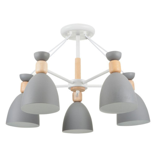 потолочная люстра freya delia fr5033cl-05w серая в Нижнекамске