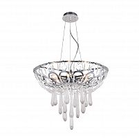подвесная люстра crystal lux dorotea sp5 d450 chrome прозрачная в Нижнекамске