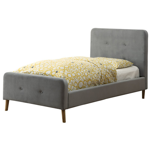 кровать button tufted flannelette gray 120х200 в Нижнекамске