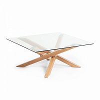 стол журнальный kamido 90x90 см со стеклянной столешницей от la forma (ex julia gr в Нижнекамске